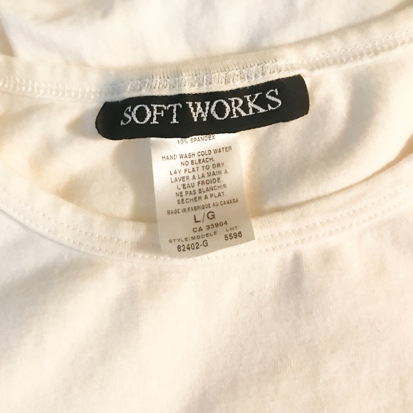 SOFT WORKS COTTON TEE TOP SIZE L - Picture 4 of 4